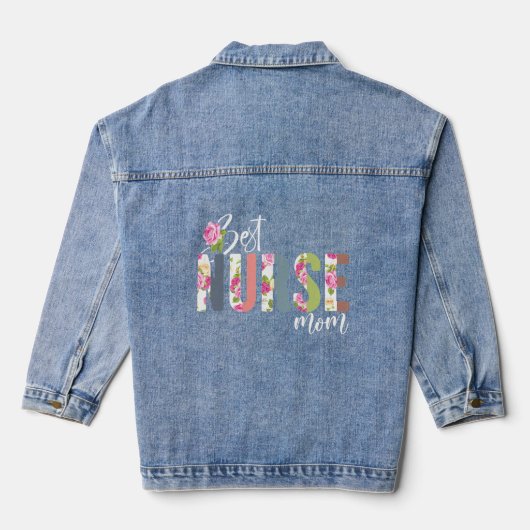 Beste verpleegster denim jacket (Achterkant)
