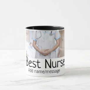 Beste verpleegster foto naam tekst dokter ziekenhu mok