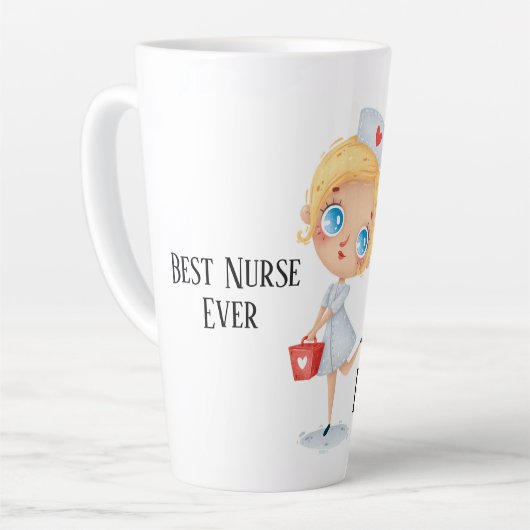 Beste verpleegster latte mok (Linkerhoek)