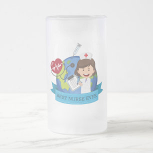 Beste verpleegster matglas bierpul