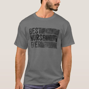 Beste verpleegster met RN Funny Nurse Lover Distr T-shirt