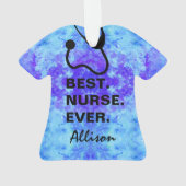 Beste verpleegster met stethoscoop, best gepersona ornament (achterkant)