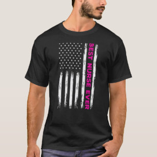 Beste Verpleegster Ooit Bij Ons Amerikaanse Roze V T-shirt