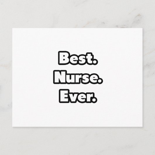 Beste. Verpleegster. Ooit. Briefkaart (Voorkant)