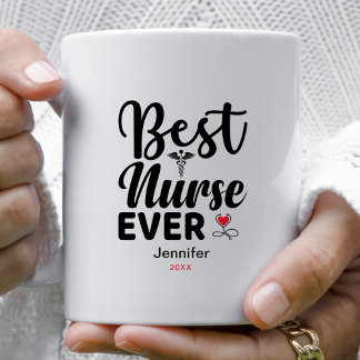 Beste verpleegster ooit Caduceus hart gepersonalis Koffiemok