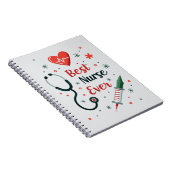 Beste verpleegster ooit - Grappig speels ontwerp Notitieboek (Rechterzijde)