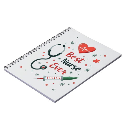 Beste verpleegster ooit - Grappig speels ontwerp Notitieboek (Linkerzijde)