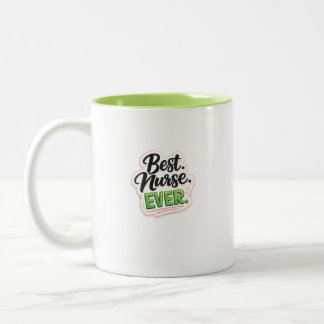 Beste Verpleegster Ooit Grappige Citaat Typografie Tweekleurige Koffiemok
