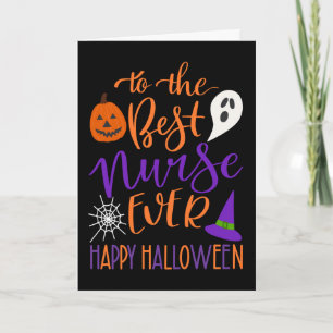 Beste Verpleegster Ooit Halloween in Oranje en Paa Kaart