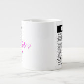 Beste verpleegster ooit roze + bewerkbare voedings grote koffiekop (Voorkant)