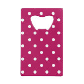 Beste verpleegster ooit Roze Polka Dots Creditkaart Flessenopener (Achterkant)