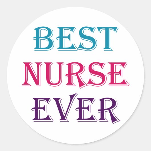 Beste verpleegster ronde sticker (Voorkant)