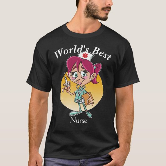 Beste verpleegster ter wereld t-shirt (Voorkant)