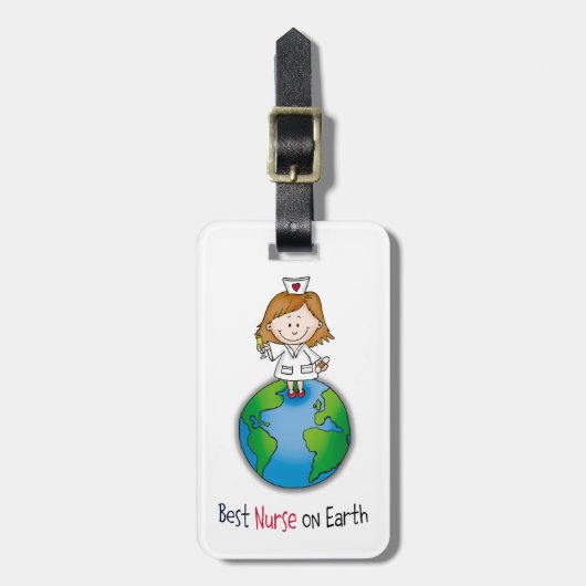 Beste verpleegsters op aarde - Verpleegdag - Verpl Bagagelabel (Voorkant verticaal)