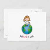 Beste verpleegsters op aarde - Verpleegdag - Verpl Briefkaart (Voorkant / Achterkant)