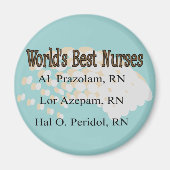 "Beste verpleegsters ter wereld" — Hilarious verpl Magneet (Voorkant)