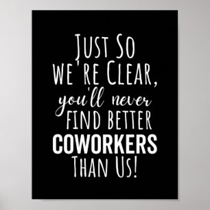 BESTE VERPLICHTING VOOR HET VERLATEN VAN COWORKERS POSTER
