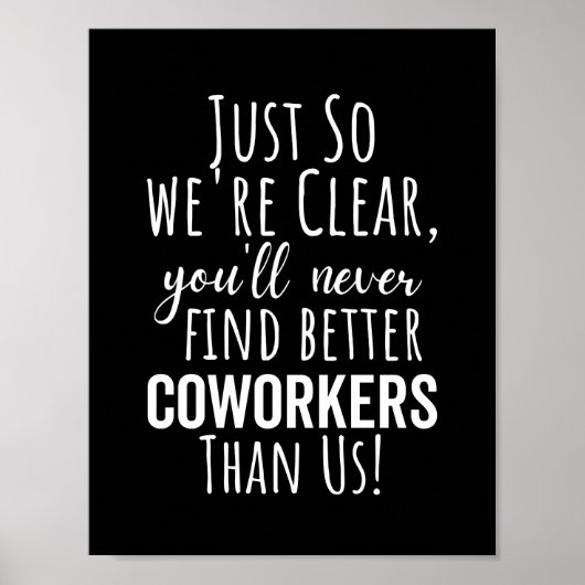 BESTE VERPLICHTING VOOR HET VERLATEN VAN COWORKERS POSTER (Voorkant)