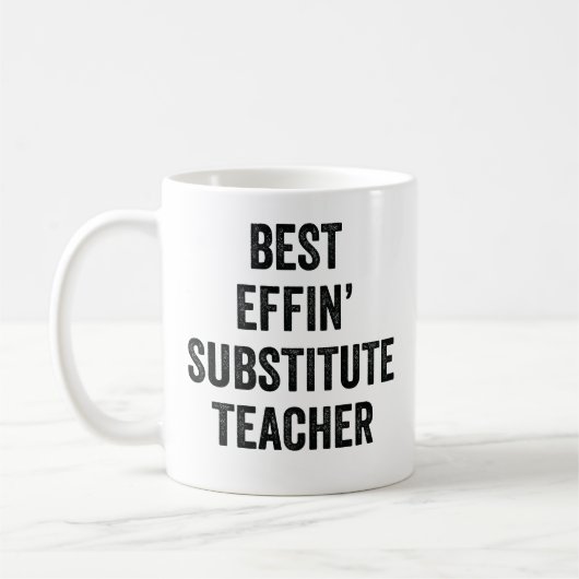 Beste vervangende docent ooit koffiemok (Links)