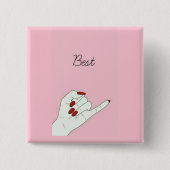 Beste Vierkante Button 5,1 Cm (Voorkant)