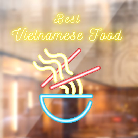 Beste Vietnamese Voedsel Pho Noedels Restaurant Raamsticker (Vel 2)