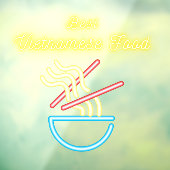 Beste Vietnamese Voedsel Pho Noedels Restaurant Raamsticker (Vel 3)
