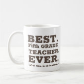 Beste vijfde klas leraar in koffie-Mok Koffiemok (Links)