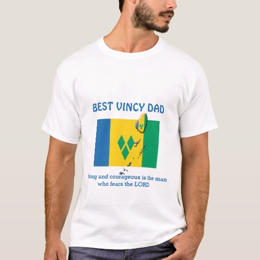BESTE VINCY DAD Sterke Dapper Gepersonaliseerd T-shirt (Voorkant)