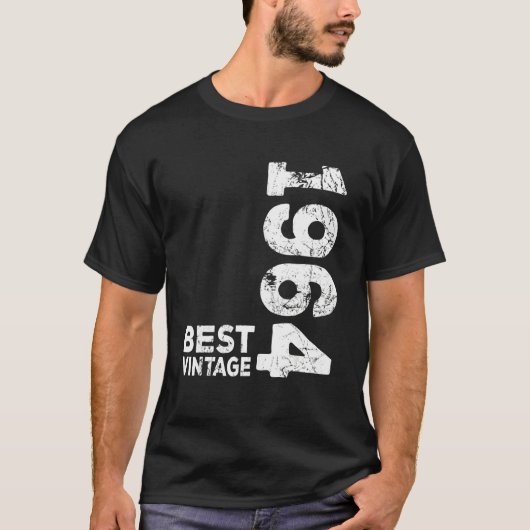Beste Vintage 1964 Verjaardag T-shirt (Voorkant)