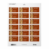 Beste vintage adreslabel, etiket (Full Sheet)