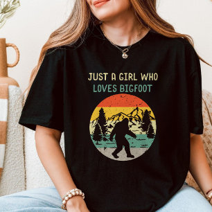 Beste vintage meisje houdt van Bigfoot grafisch T-shirt