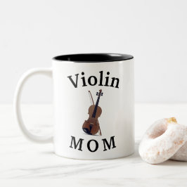 Beste "Viool MOM" ooit! Moederdag Tweekleurige Koffiemok