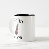 Beste "Viool MOM" ooit! Moederdag Tweekleurige Koffiemok (Voorkant links)