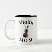 Beste "Viool MOM" ooit! Moederdag Tweekleurige Koffiemok (Links)