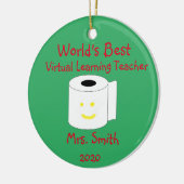 Beste virtuele leerleraar in de wereld op maat keramisch ornament (Links)
