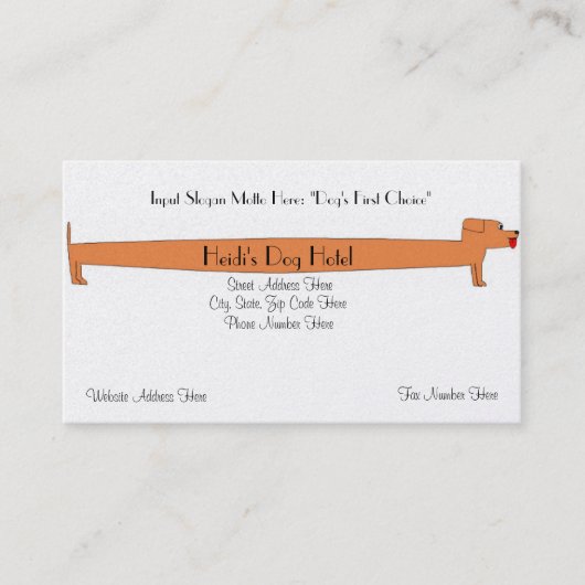 BESTE VISITEKAARTJES - MET DOG VERBAND HOUDENDE ON (Voorkant)