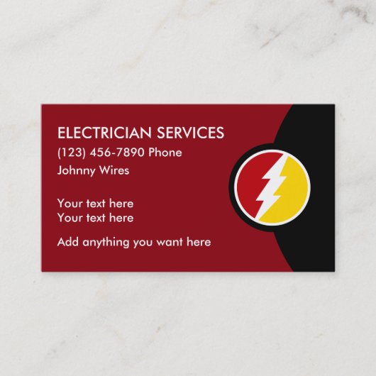 Beste Visitekaartjes van de Diensten van de Elektr (Voorkant)