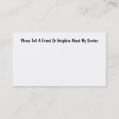 Beste Visitekaartjes voor detailhandelservices voo (Achterkant)