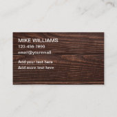 Beste Visitekaartjes voor een timmerman (Achterkant)