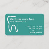 Beste Visitekaartjes voor het aanwijzen van tandar (Voorkant)