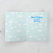 Beste Vissen Funny Cartoon Vis Kids Verjaardag Kaa Kaart (Binnen)