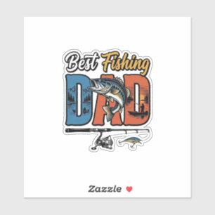 Beste Visser Vader Vintage Gravure Shirt Ontwerp_1 Sticker