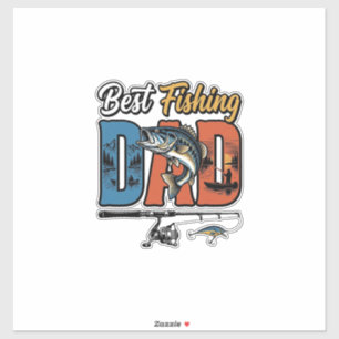 Beste Visser Vader Vintage Gravure Shirt Ontwerp_1 Sticker
