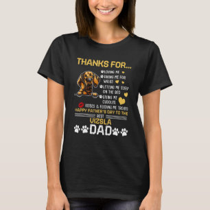 Beste Vizsla Hond Papa Gelukkige Vader's Dag T-shirt