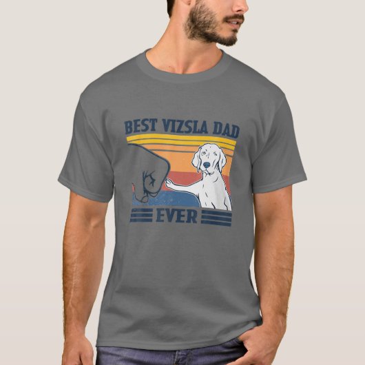 Beste Vizsla pap ooit kerstdag T-shirt (Voorkant)