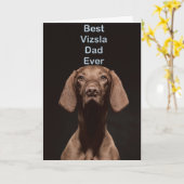 Beste Vizsla Vader Ooit Kaart (Gele Bloem)