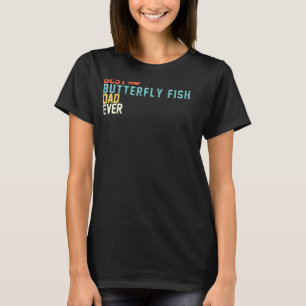 Beste Vlinder Vis Vader Ooit Retro Vintage T-shirt