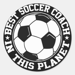 Beste Voetbal coach Ronde Sticker