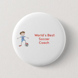 Beste Voetbal coach ter wereld Ronde Button 5,7 Cm