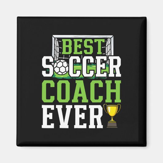 Beste Voetbalcoach Ooit Grappige Trainer Magneet (Voorkant)